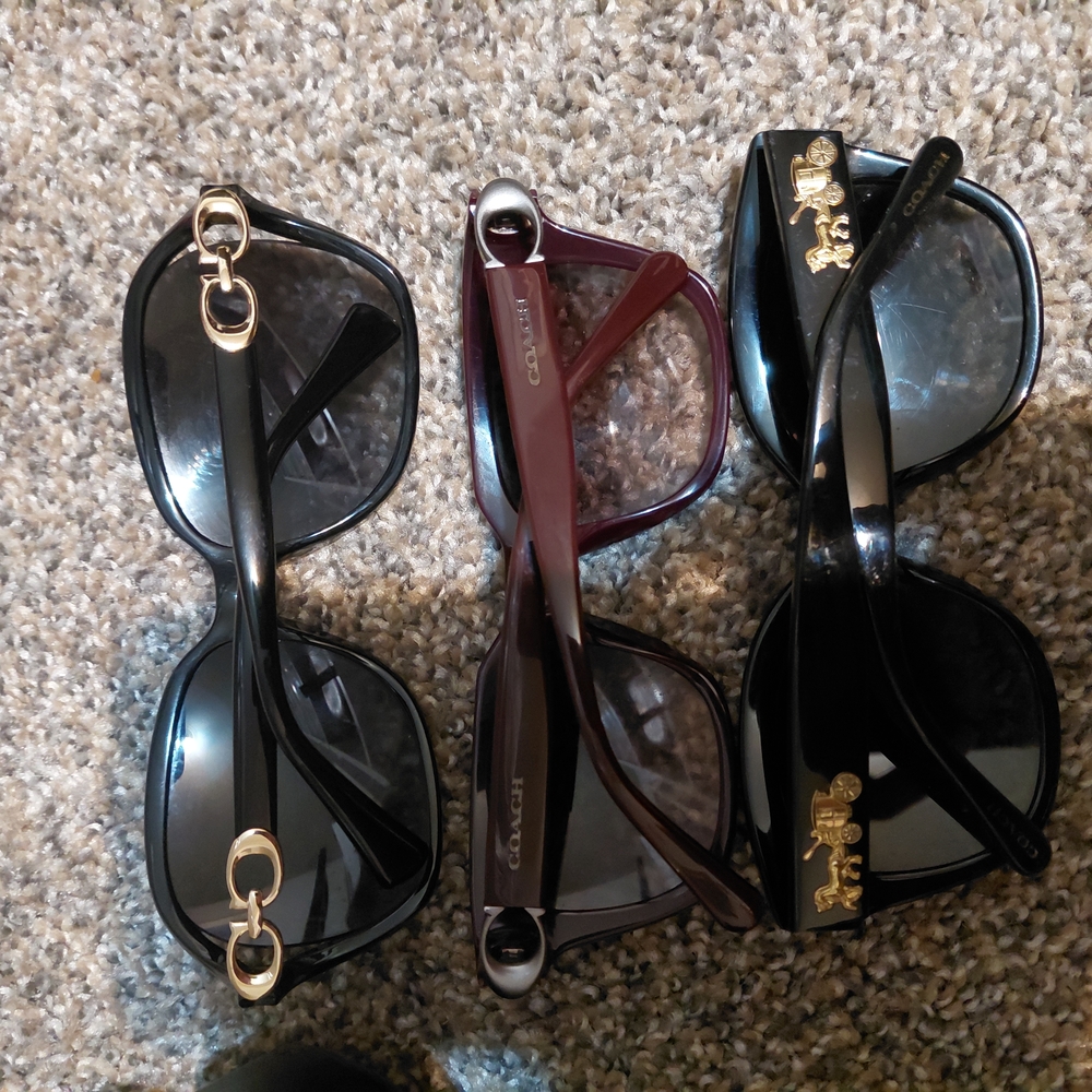 Coach Women's Sunglasses - Black and Purple